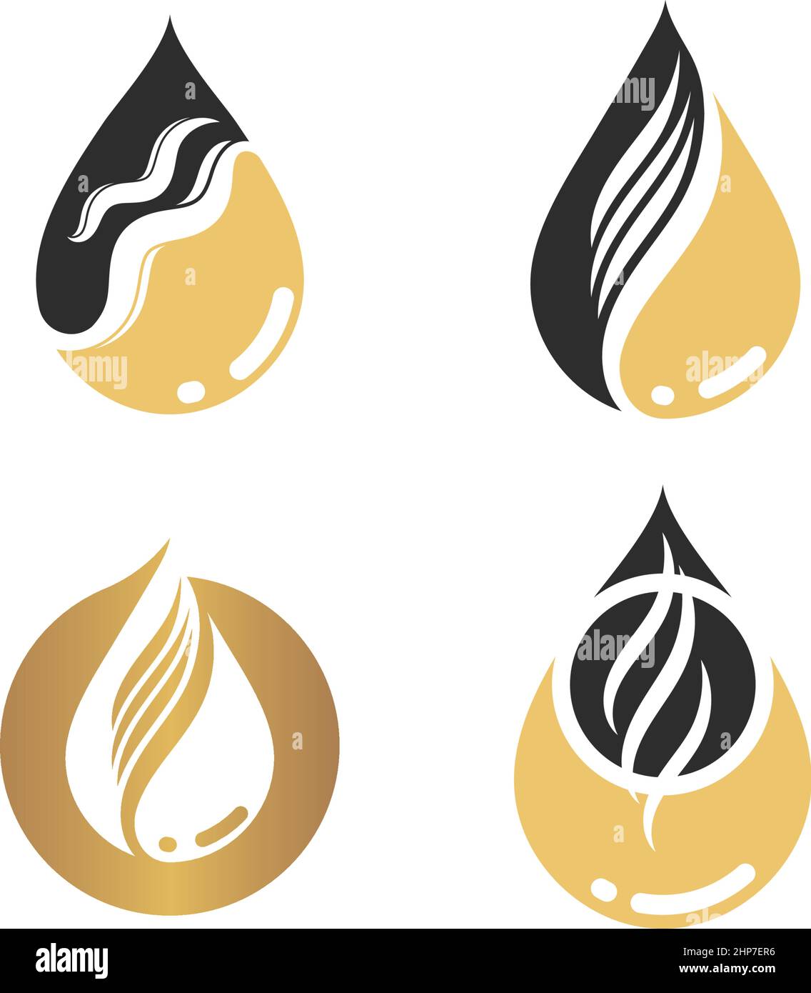 diseño de ilustración de vector icono de gota de aceite de nutrición capilar Ilustración del Vector