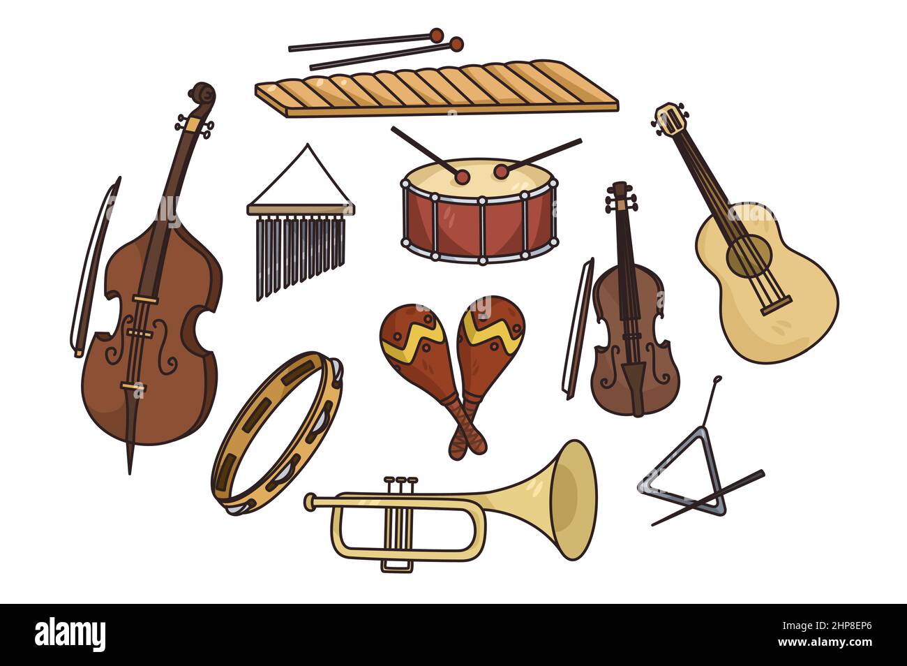 Varios instrumentos musicales Imágenes vectoriales de stock - Alamy