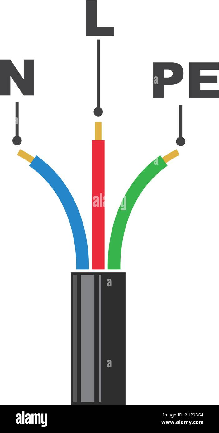 diseño de ilustración de vector de icono de cable eléctrico Ilustración del Vector
