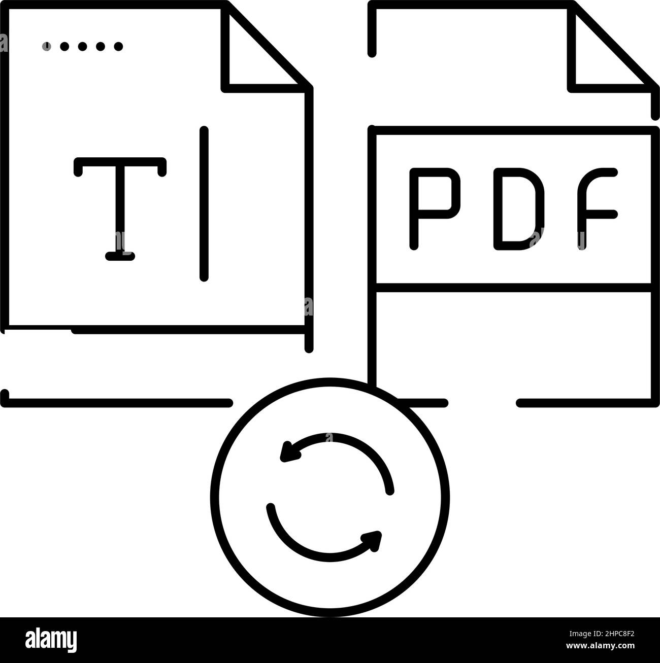 Escribir Texto En Pdf escribir texto en pdf línea icono ilustración vectorial Imagen Vector de  stock - Alamy