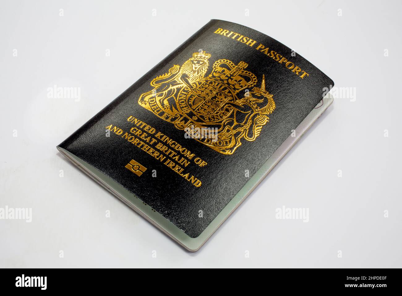Nuevo pasaporte británico. Foto de stock