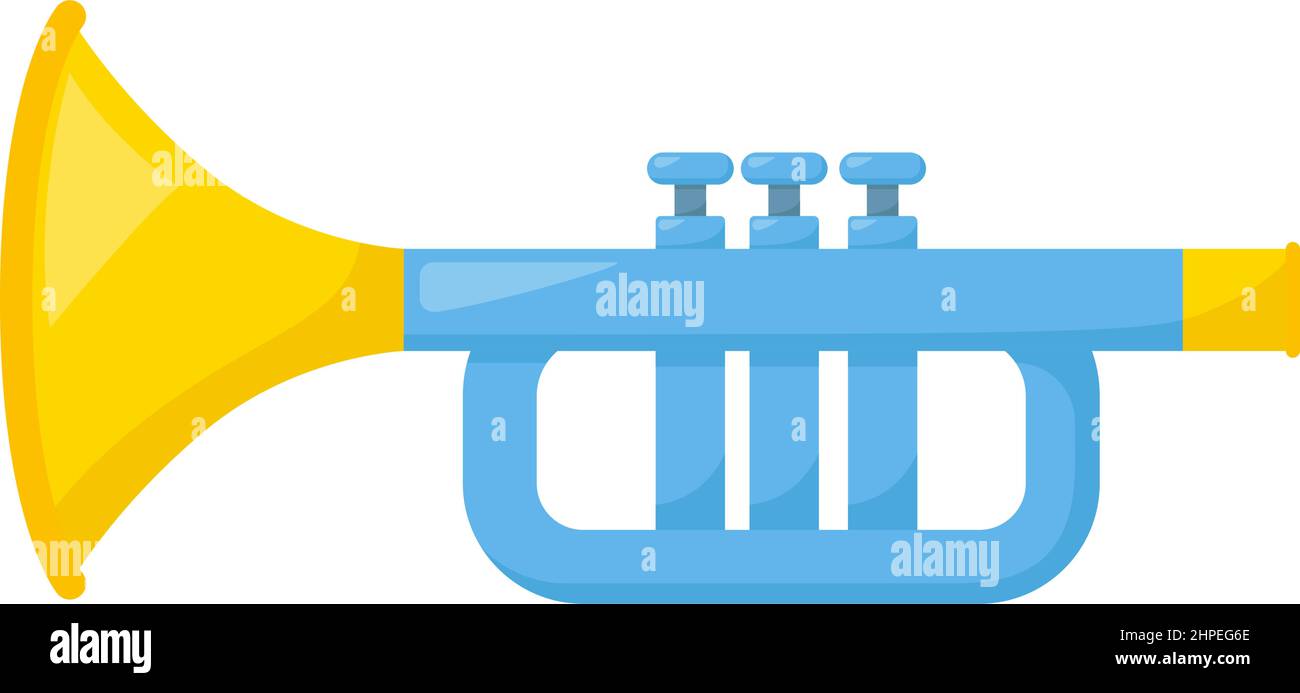 Trompeta de juguete para niños, ilustración vectorial
