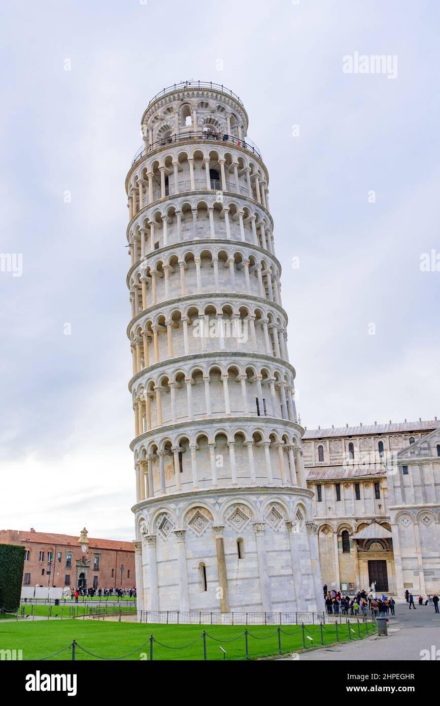 Torre de Pisa en Pisa, Italia Foto de stock