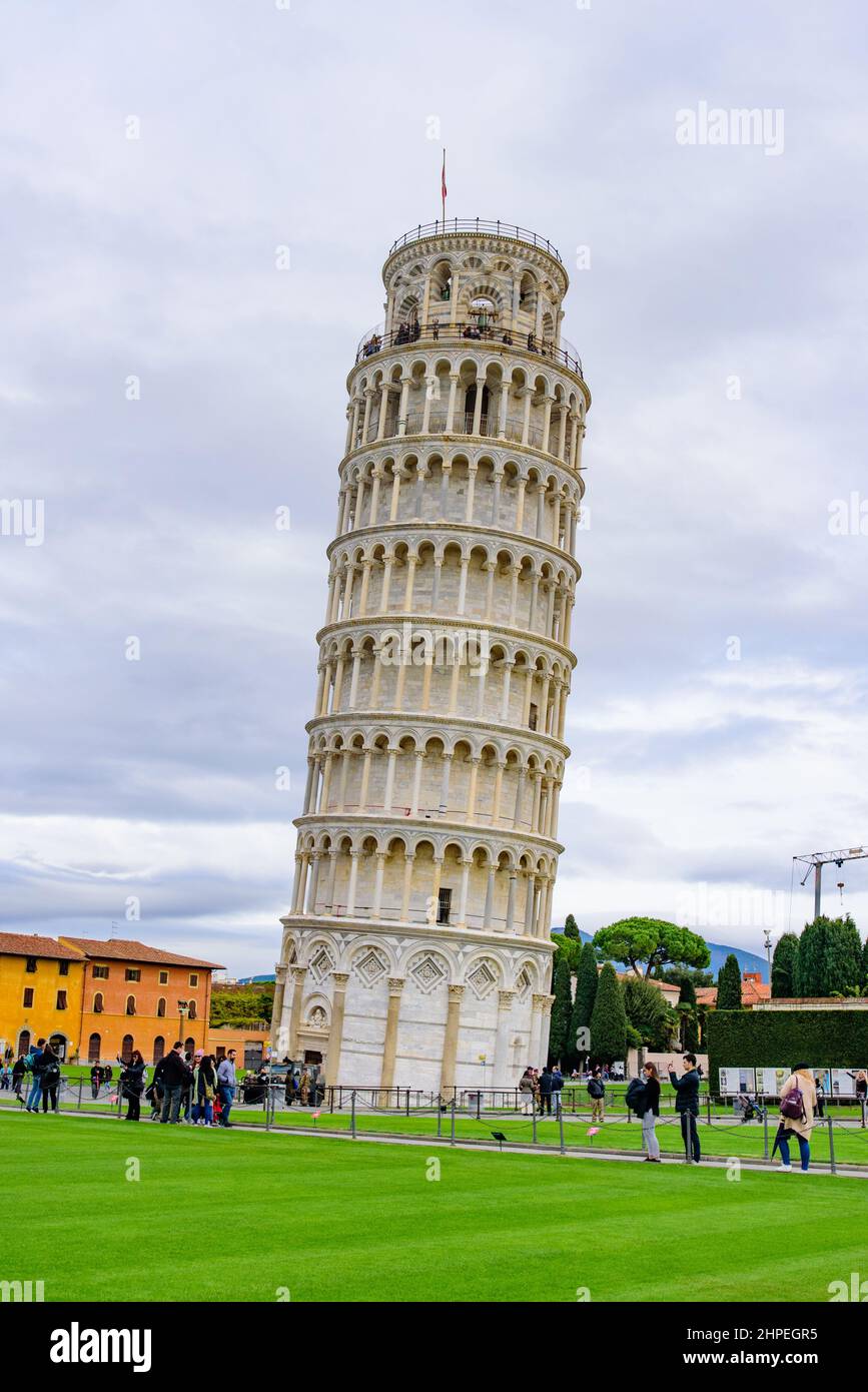 Torre de Pisa en Pisa, Italia Foto de stock