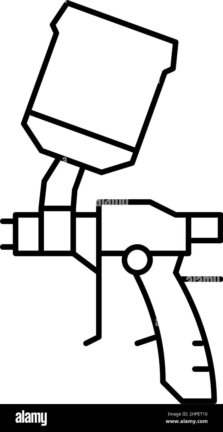 pistola para pintar a partir de la ilustración vectorial del icono de la  línea del compresor de aire Imagen Vector de stock - Alamy