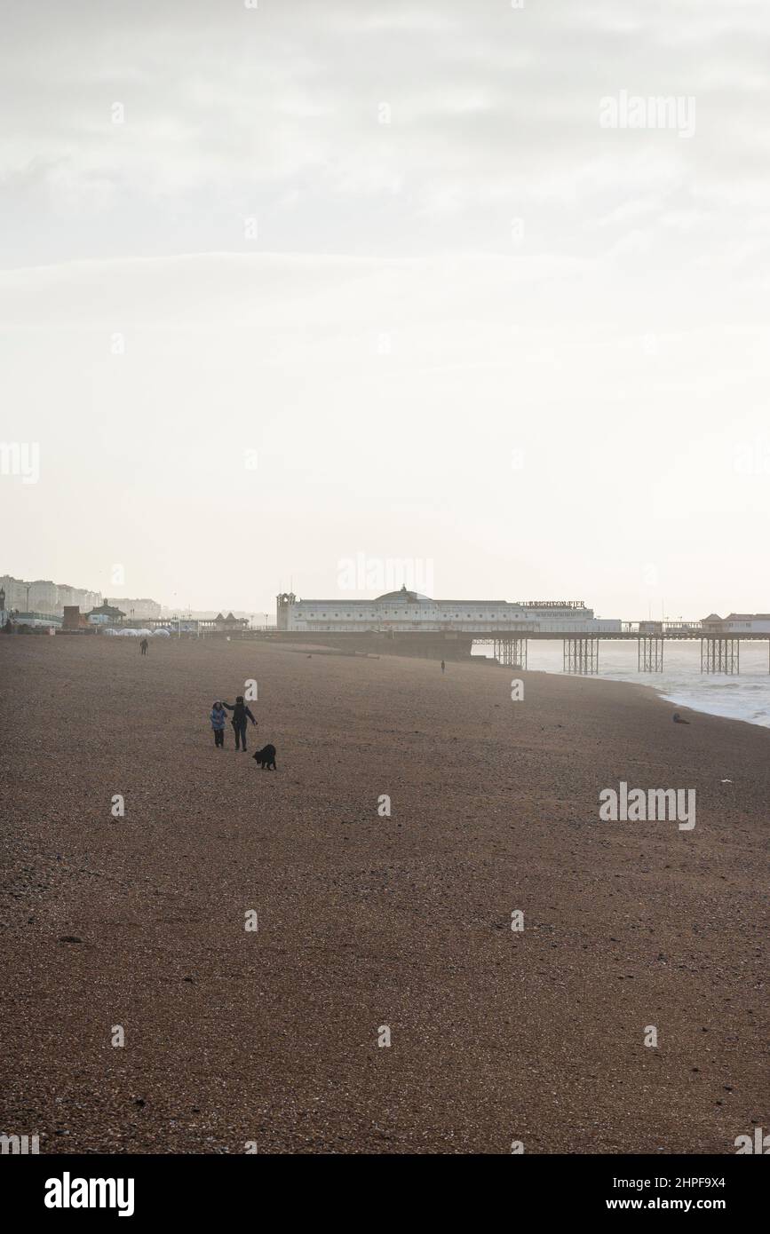 Brighton y Hove, East Sussex. 21st de febrero de 2022. Clima del Reino