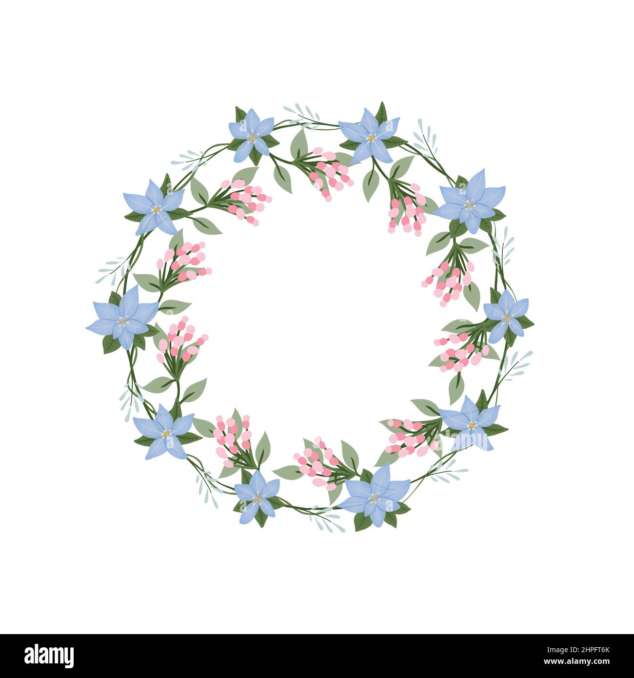 Marco flores decorativas Imagen Vector de stock - Alamy