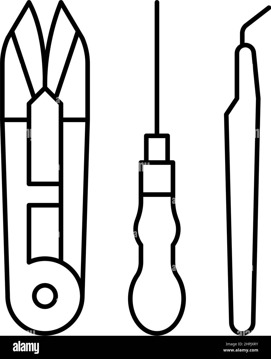 de herramientas de línea de joyas de ilustración vectorial Imagen Vector de - Alamy