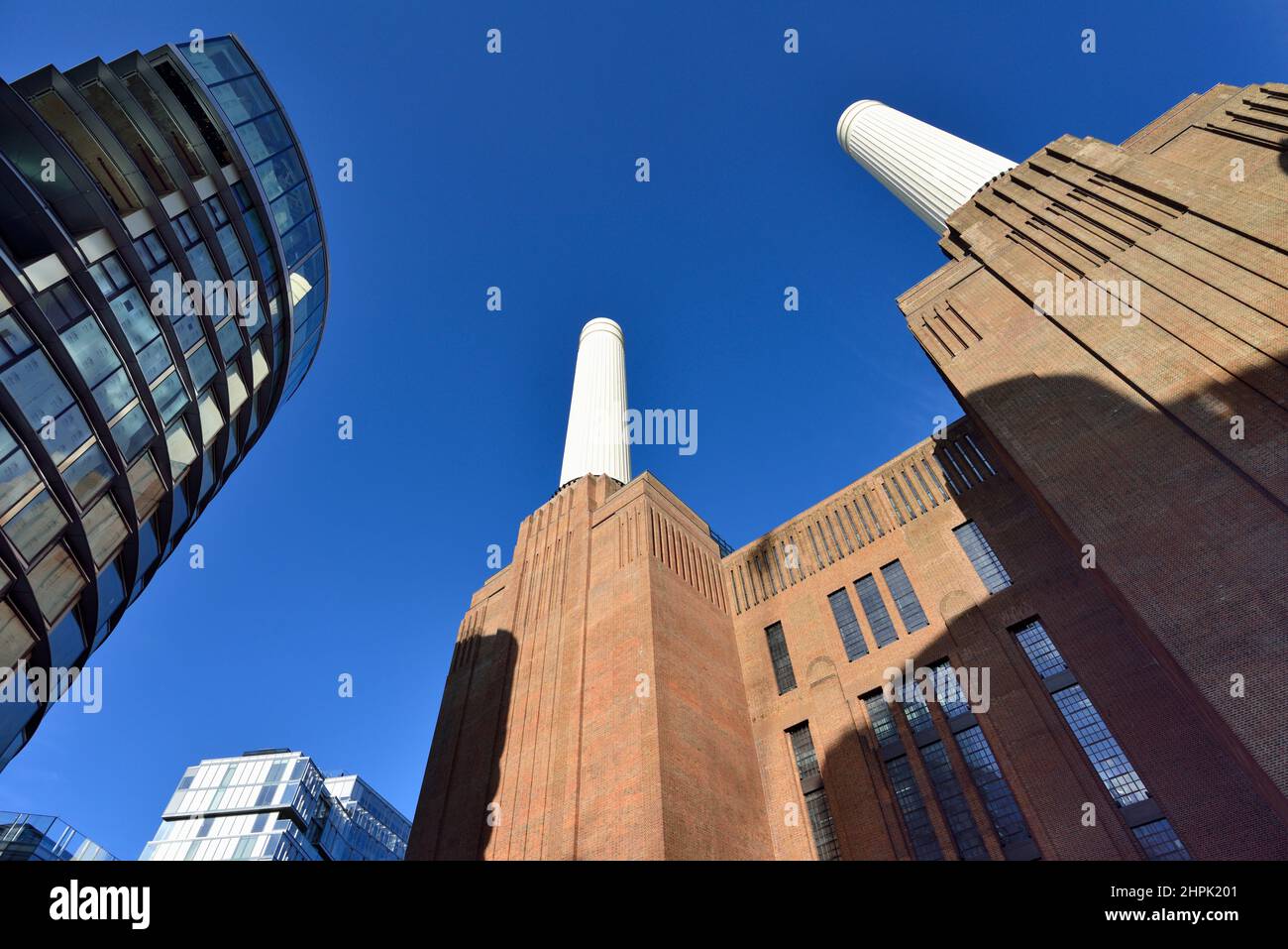 Desarrollo de la central eléctrica de Battersea, Nine Elms, Battersea, Wandsworth, South West London, Reino Unido Foto de stock