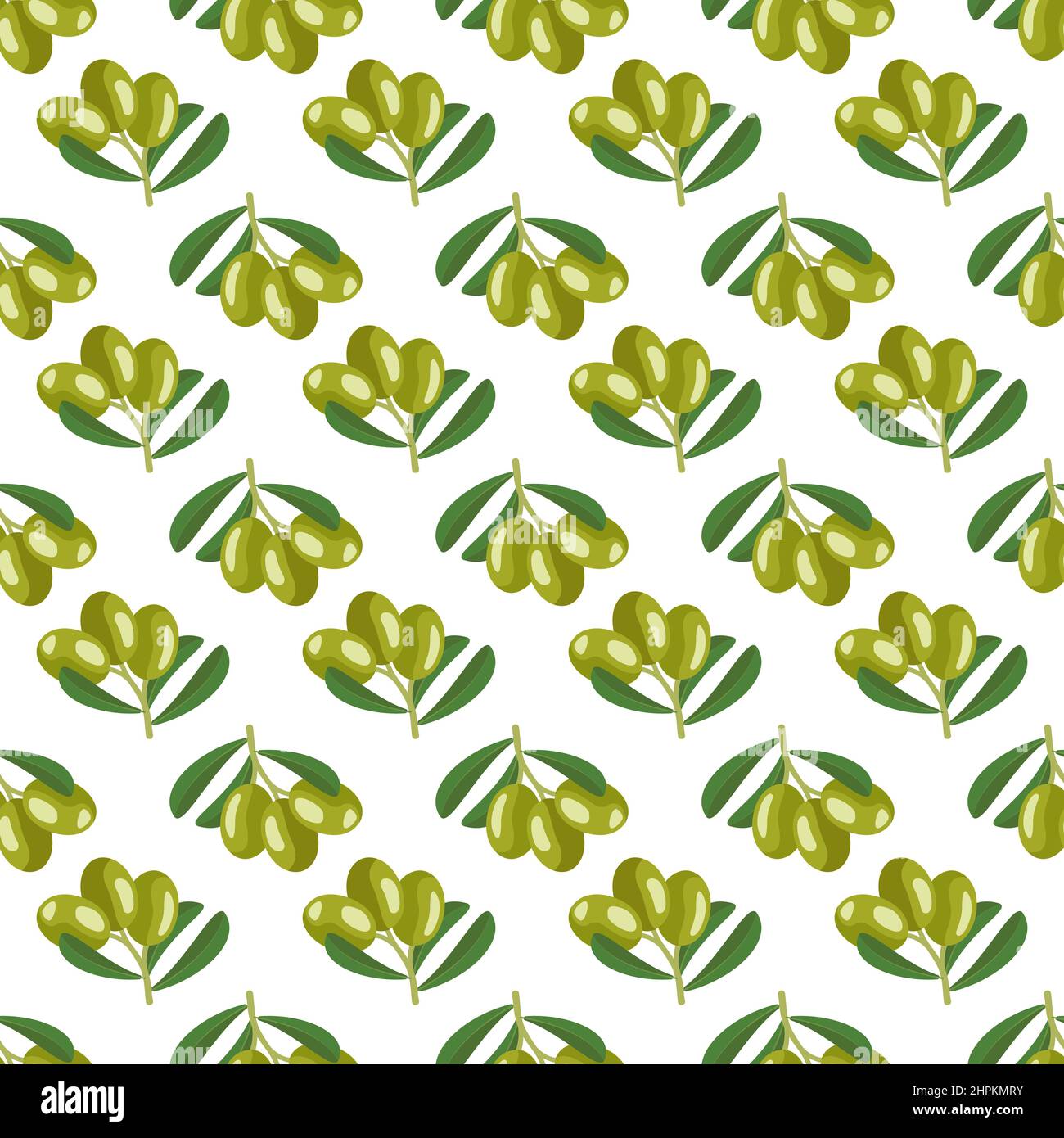 Patrón Sin Costuras Con Rama De Aceitunas Verdes Con Frutas Y Hojas Impresión De Comida 3825