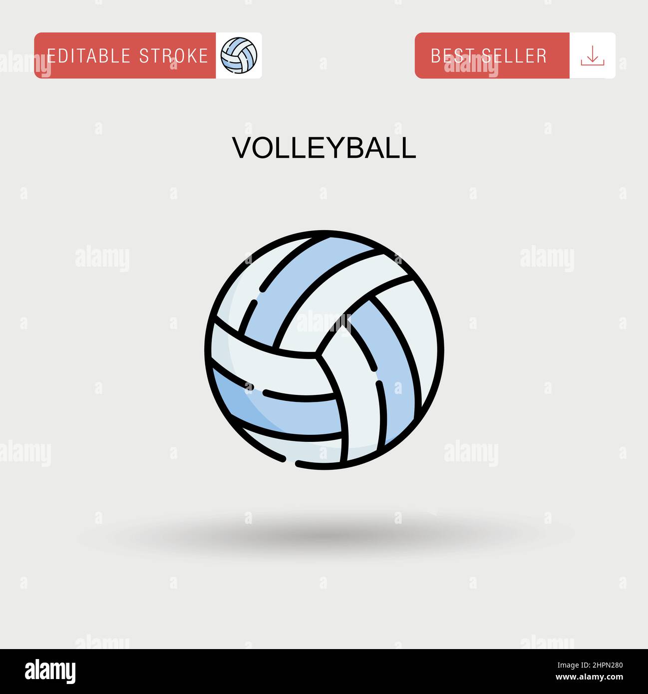 Icono de vector simple de voleibol Imagen Vector de stock Alamy