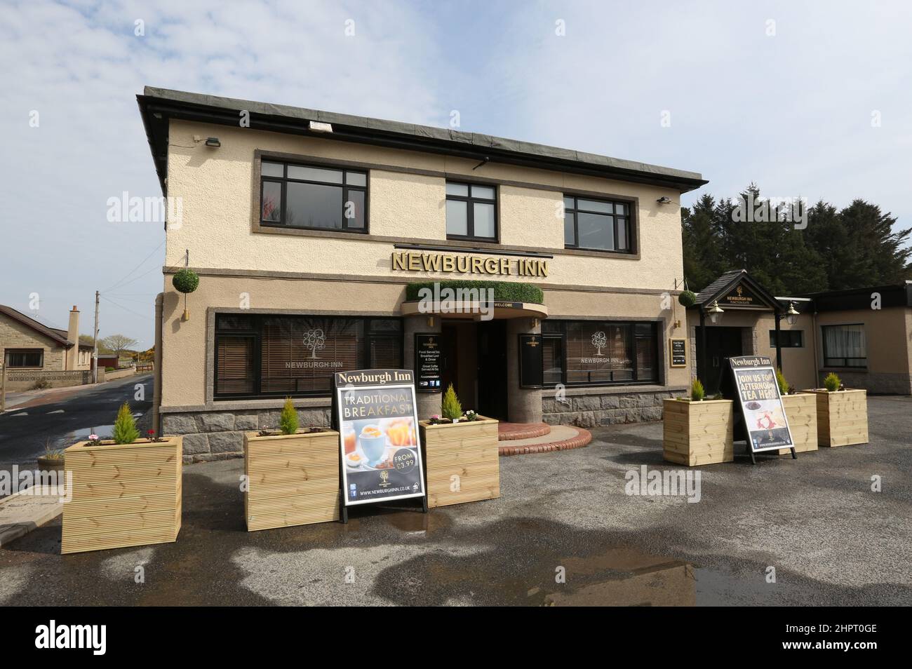 El Newburgh Inn pub y hotel en la localidad costera de Newburgh, Aberdeenshire, Escocia Foto de stock