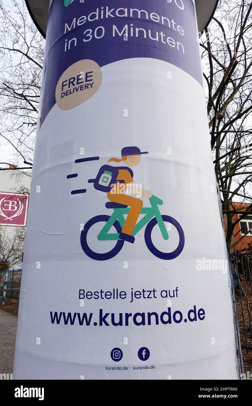 Cartel promocional de kurando, Berlín, Alemania Foto de stock