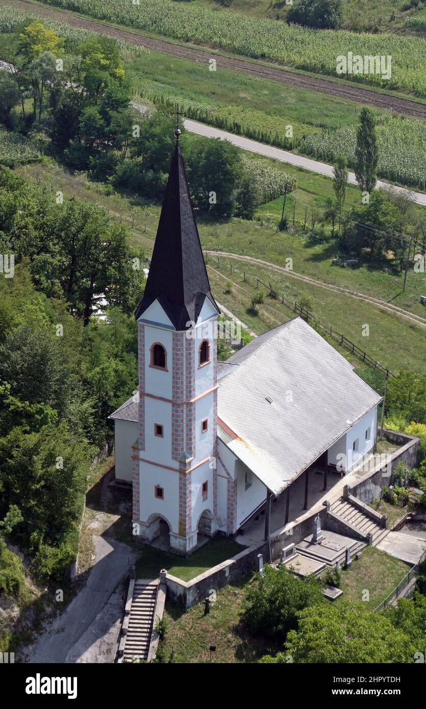 Iglesia de Nuestra Señora de Dol en Dol, Croacia Foto de stock