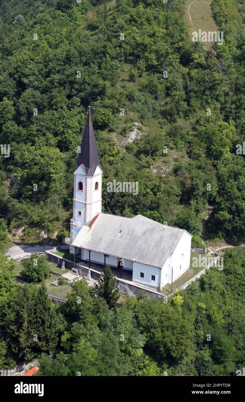 Iglesia de Nuestra Señora de Dol en Dol, Croacia Foto de stock