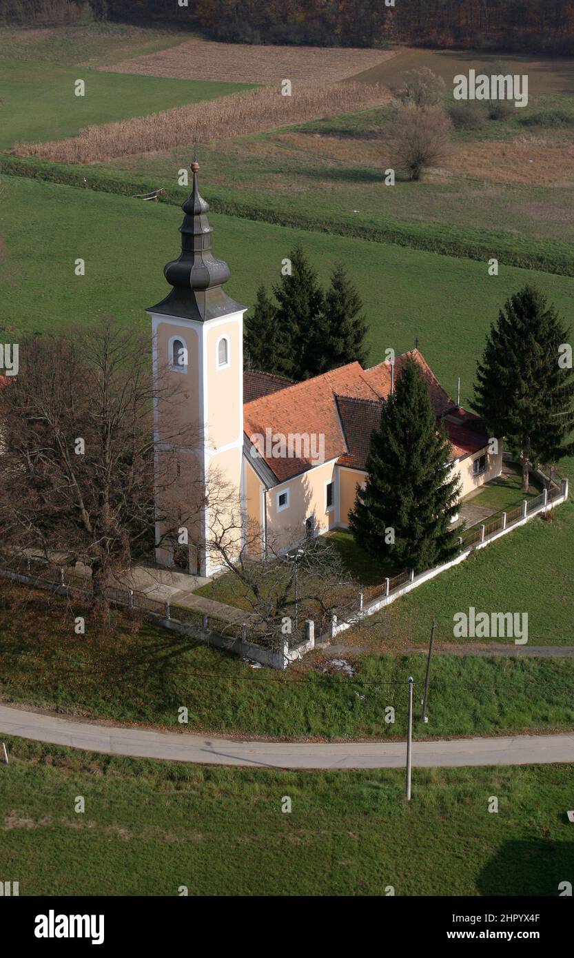 Iglesia Parroquial de San Nicolás en Donja Zelina, Croacia Foto de stock