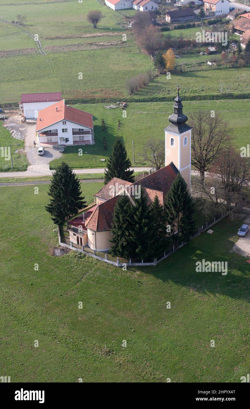 Iglesia Parroquial de San Nicolás en Donja Zelina, Croacia Foto de stock