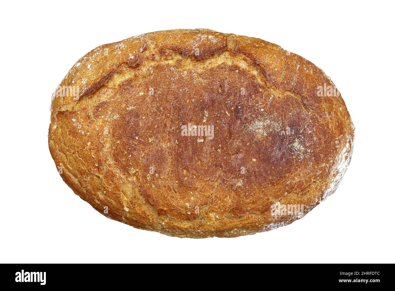 Pan de pan tradicional polaco sobre fondo blanco aislado. Foto de stock