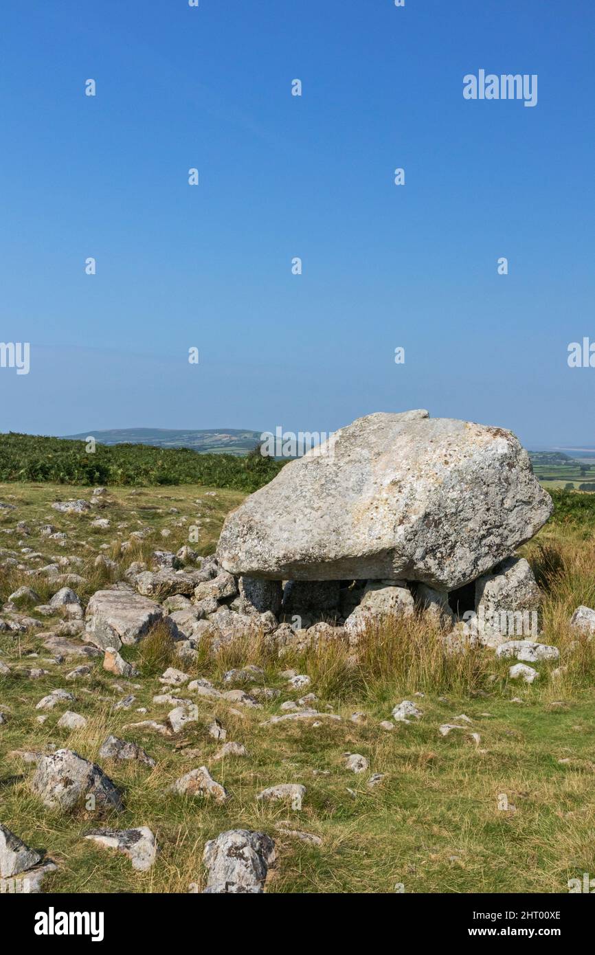 Arthur's Stone (Cámara de entierro neolítica - 2500 aC) Cefn Bryn, Gower Peninsula, Swansea, Gales del Sur, Reino Unido Foto de stock