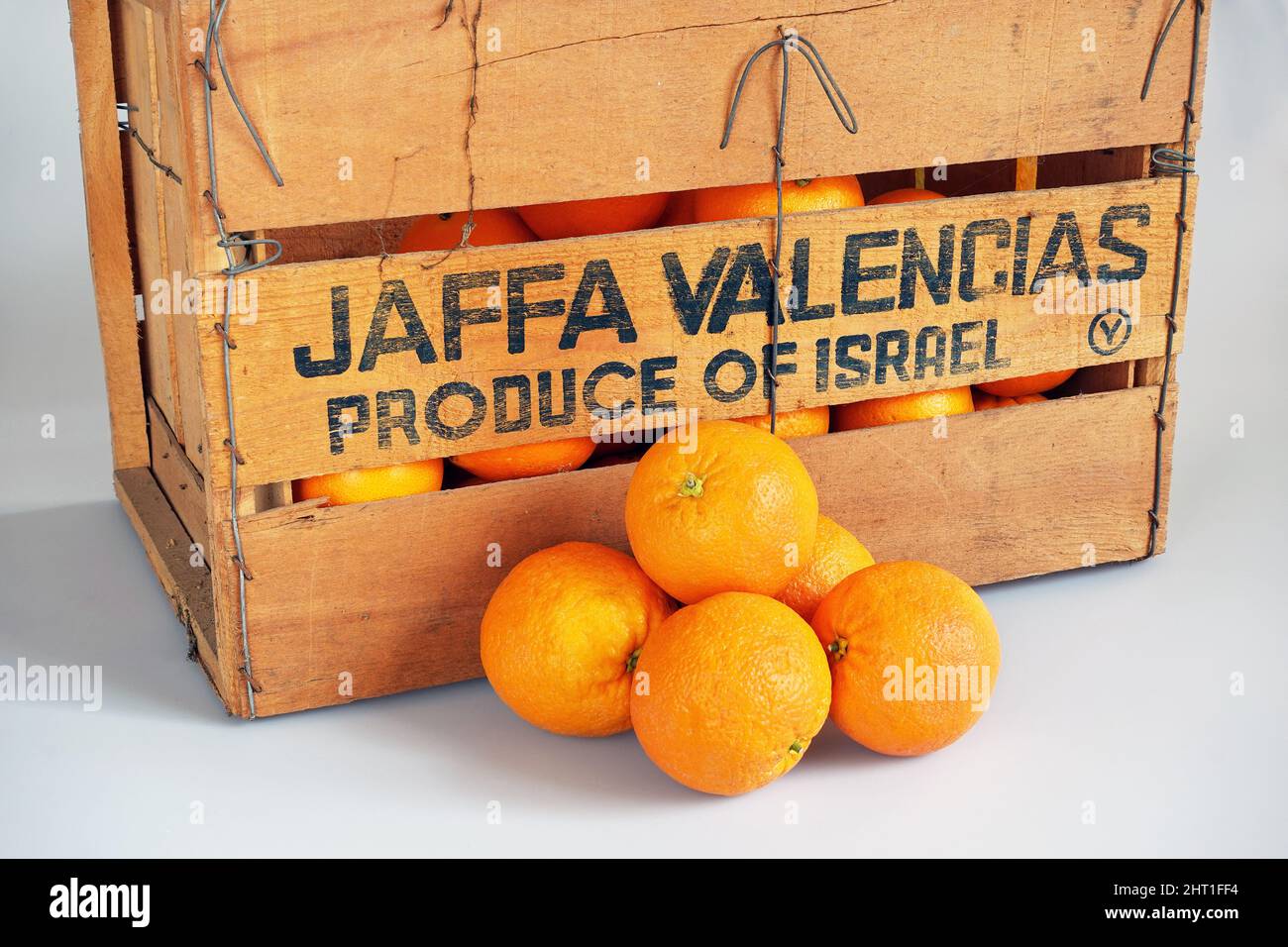 Naranjas de caja Foto de stock