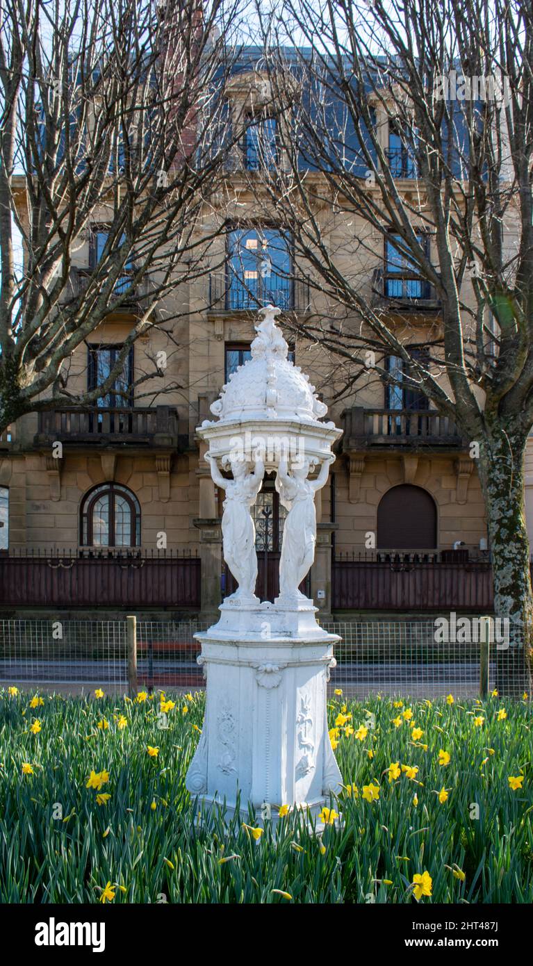 Fontaine Wallace, mobilier urbain de San Sebastián (Donostia) - Espagne Foto de stock