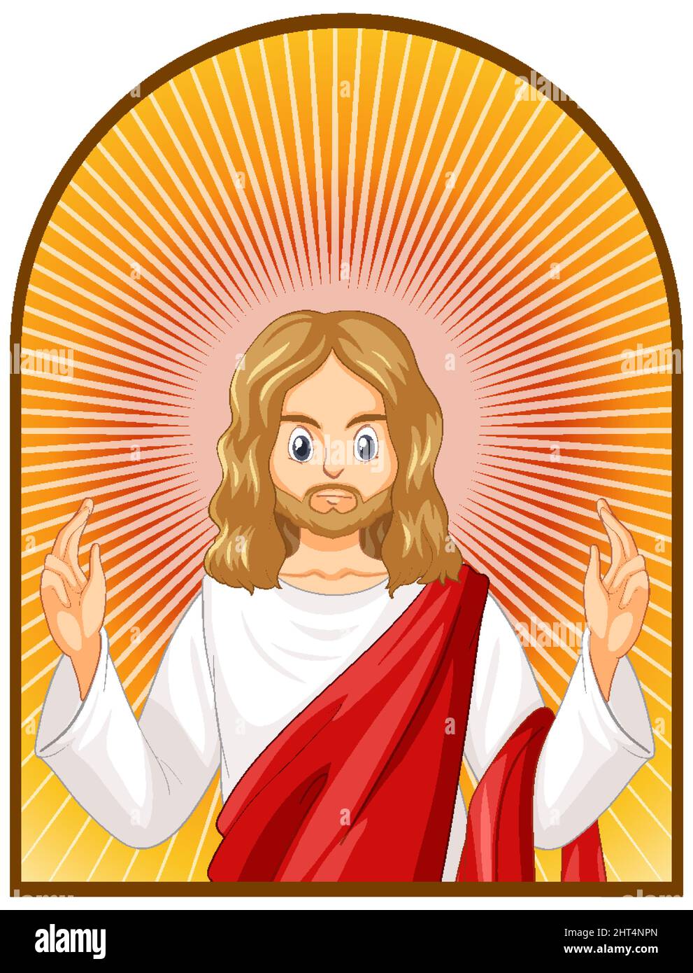 Jesucristo En Ilustración De Estilo De Dibujos Animados Imagen Vector De Stock Alamy 0177