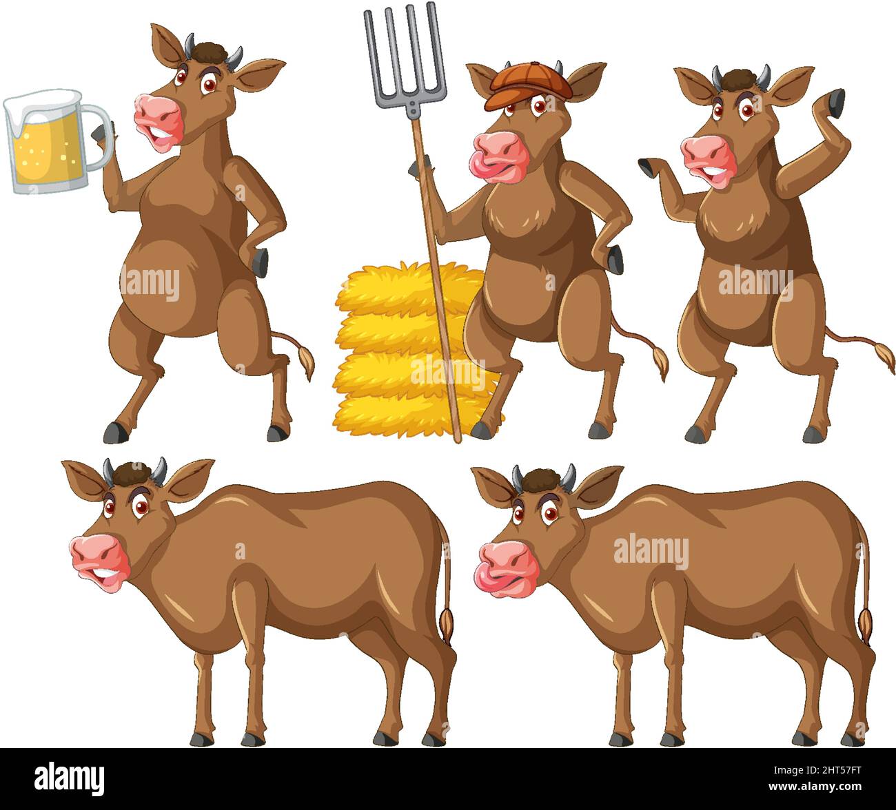 Conjunto de diferentes vacas lindas en dibujos animados estilo ilustración Imagen Vector de stock - Alamy Conjunto de diferentes vacas lindas en dibujos animados estilo ilustración Imagen Vector de stock - Alamy