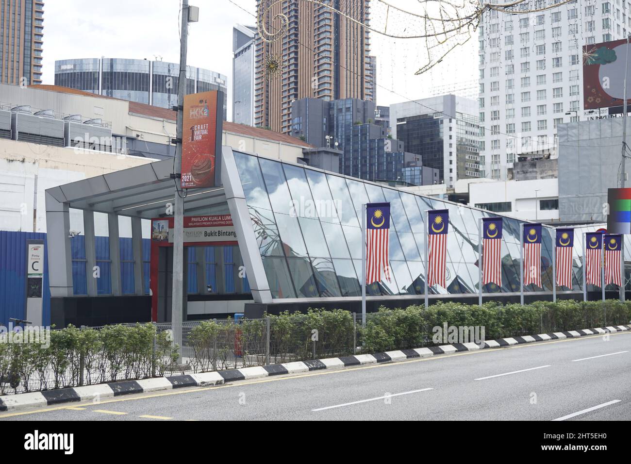 Estación de MRT Bukit Bintang, Kuala Lumpur, Malasia Foto de stock