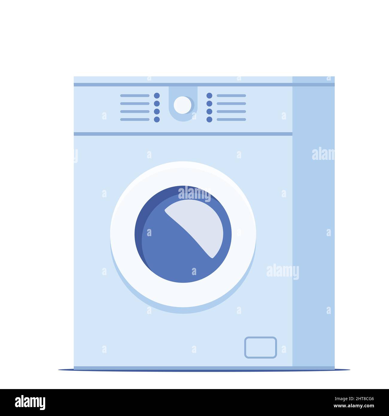lavadora de carga frontal blanca realista sobre un fondo azul 7740305  Vector en Vecteezy
