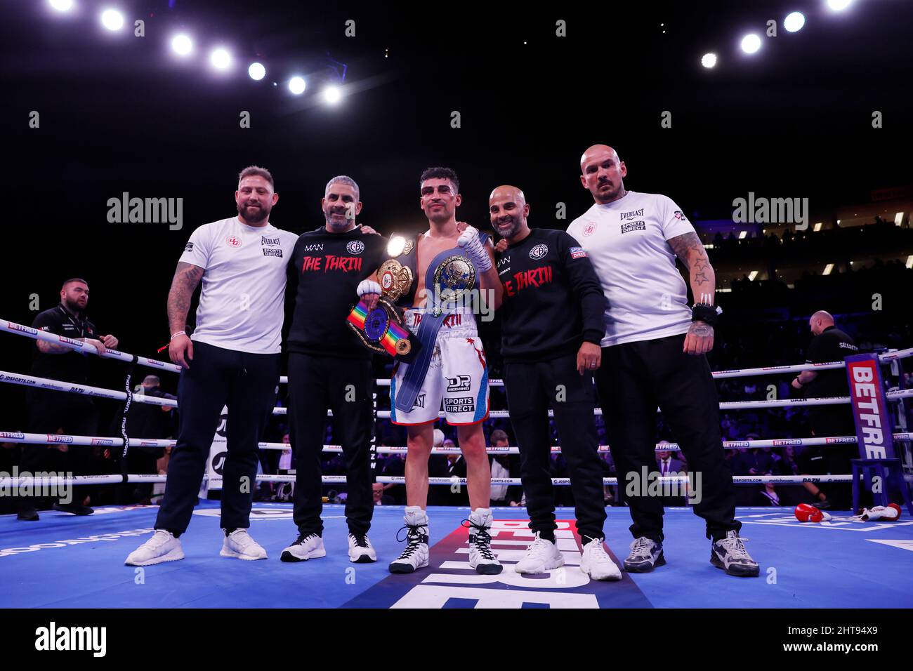 Boxeo - Karim Guerfi v Jordan Gill - The O2, London, Britain - February 27,  2022 Jordan Gill celebra