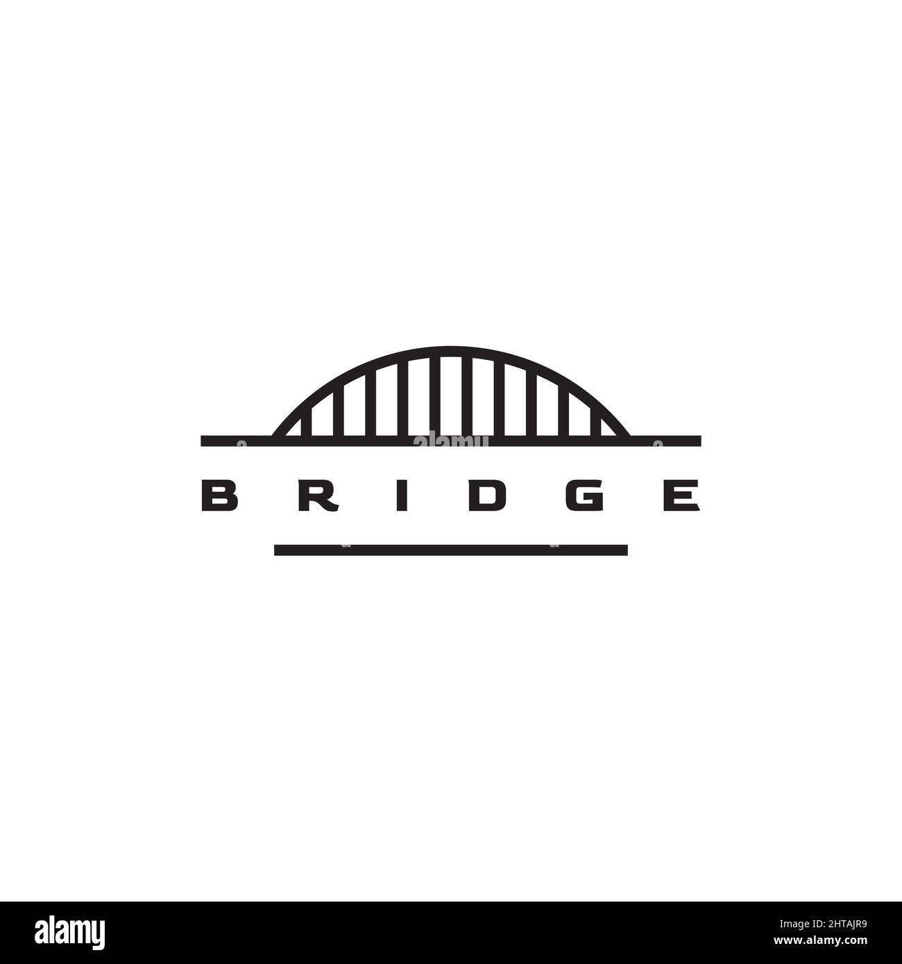 Plantilla vectorial de diseño de logotipo de puente Ilustración del Vector