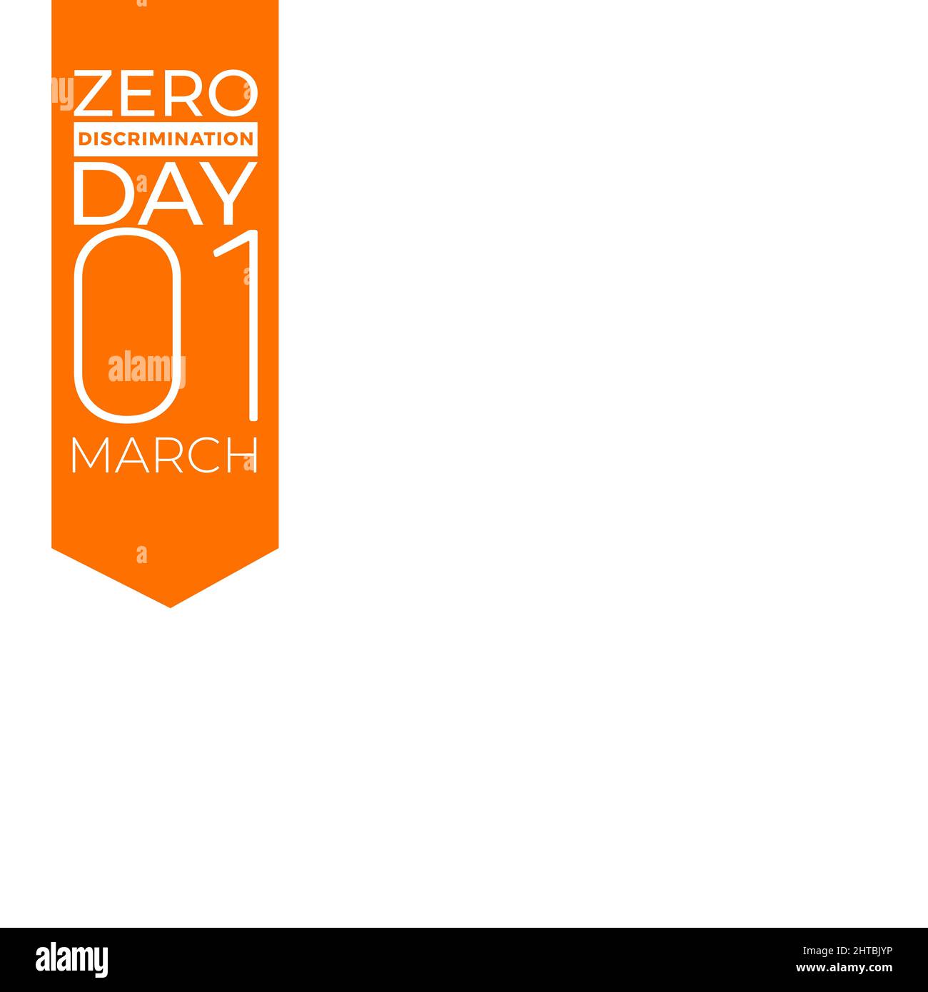 un diseño para celebrar el día de la discriminación cero, 1st de marzo. ilustración vectorial Ilustración del Vector