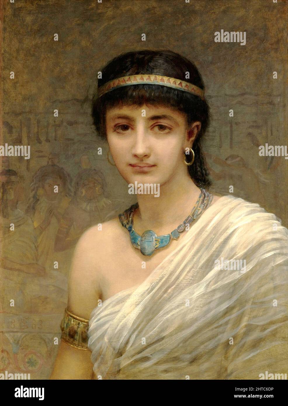 Un Votario de Isis (1891) de Edwin Longsden Long RA (12 de julio de 1829 – 15 de mayo de 1891) fue un pintor británico de género, historia, Biblia y retratos. Foto de stock