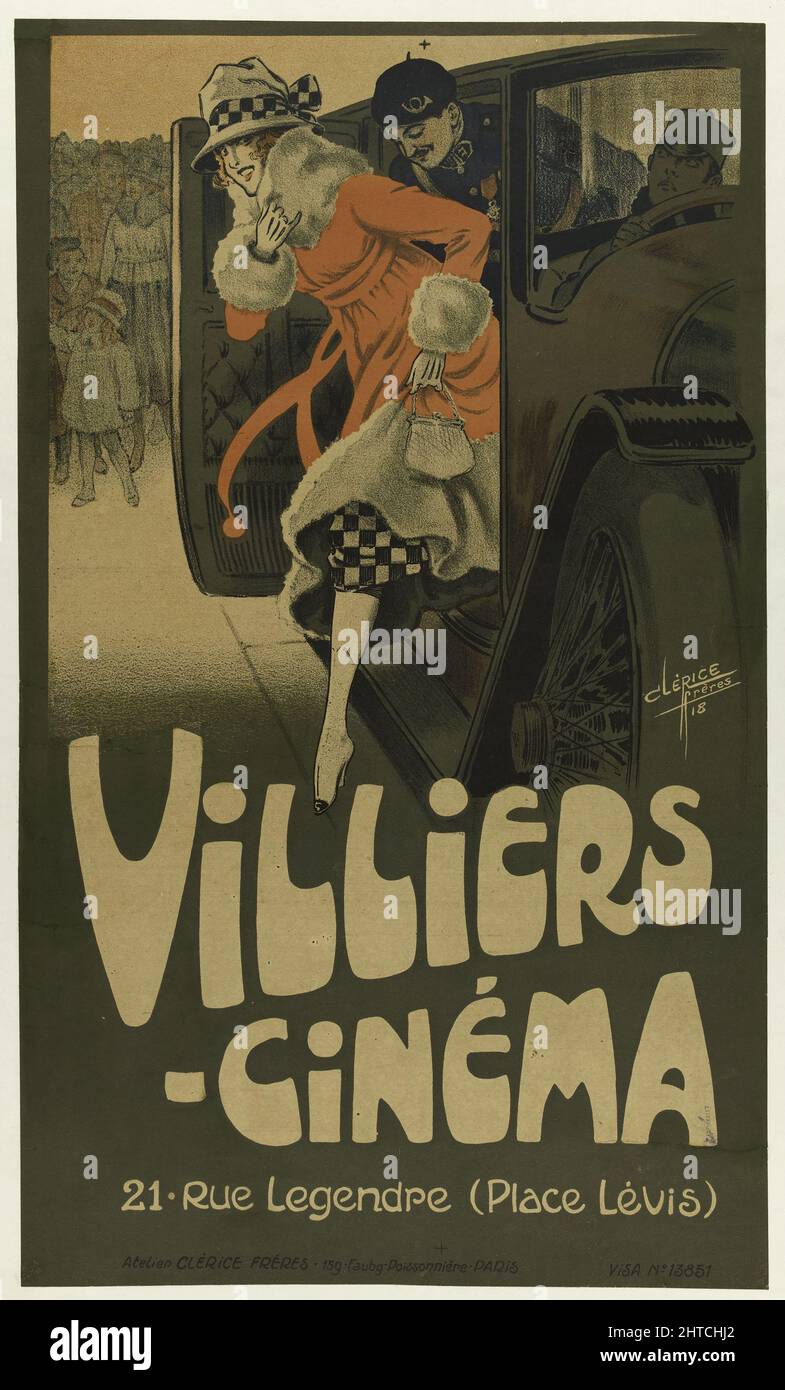 Villiers Cinema, 1918. Colección privada. Foto de stock