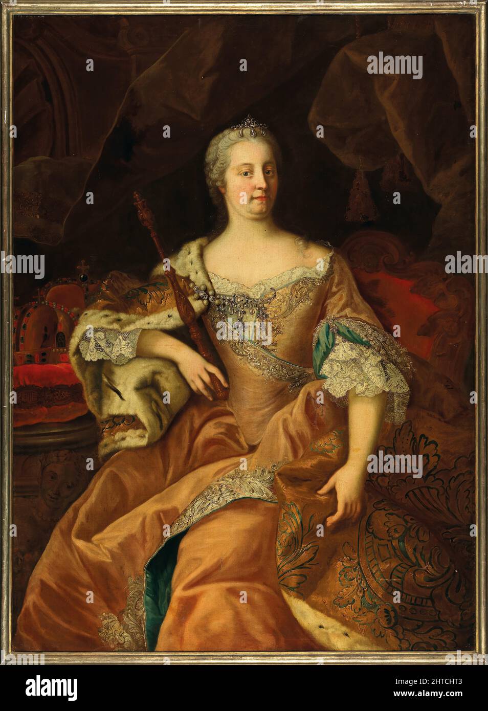 Retrato de la emperatriz María Teresa (1717-1780), Reina de Hungría y Bohemia. Colección privada. Foto de stock