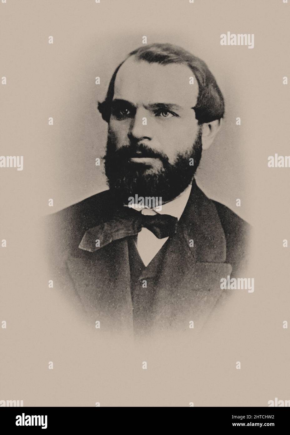 Retrato del compositor Vladimir Nikitich Kashperov (1827-1894). Colección privada. Foto de stock