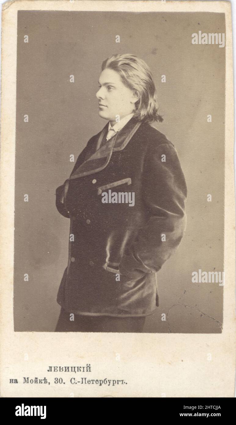 Retrato del violinista August Wilhelmj (1845-1908). Colección privada. Foto de stock