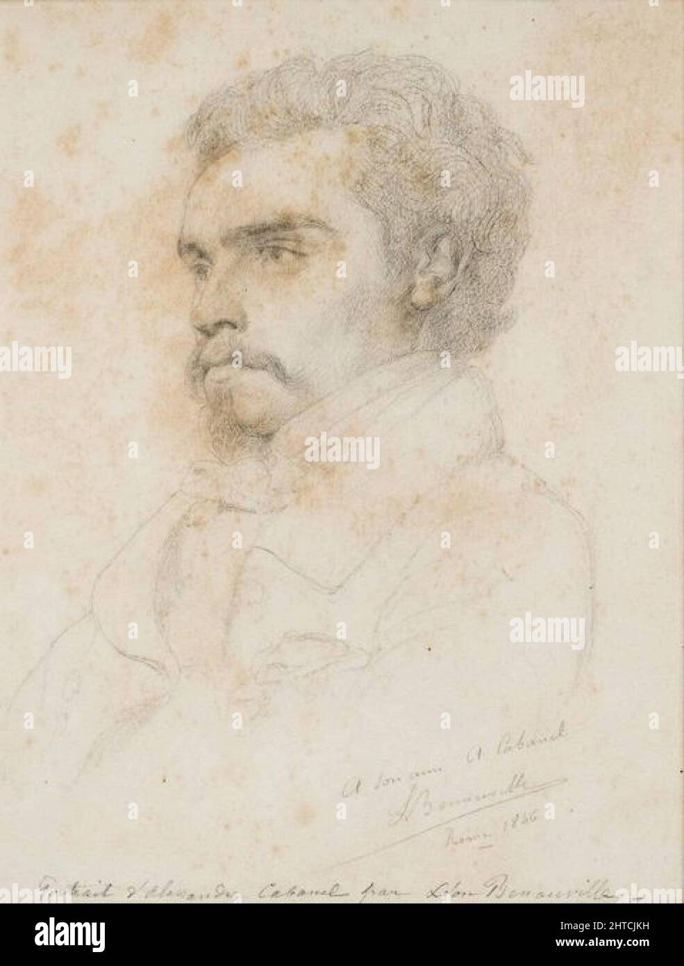 Retrato del artista Alexandre Cabanel (1823-1889), 1846. Encontrado en la Colección de la Mus&#XE9;e Fabre, Montpellier. Foto de stock