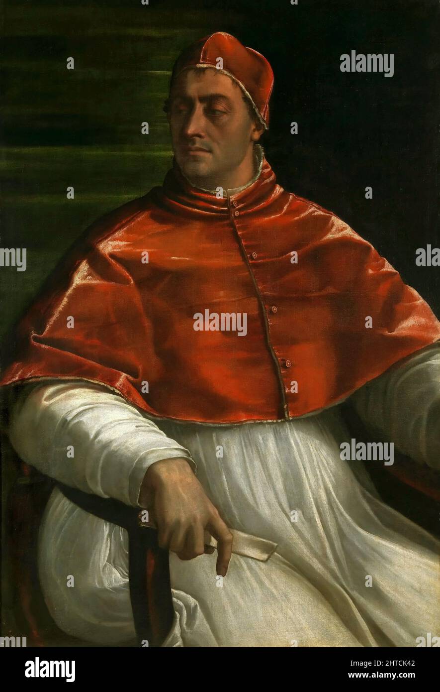 Retrato del Papa Clemente VII (1478-1534), 1526. Se encuentra en la Colección del Museo di Capodimonte, Nápoles. Foto de stock