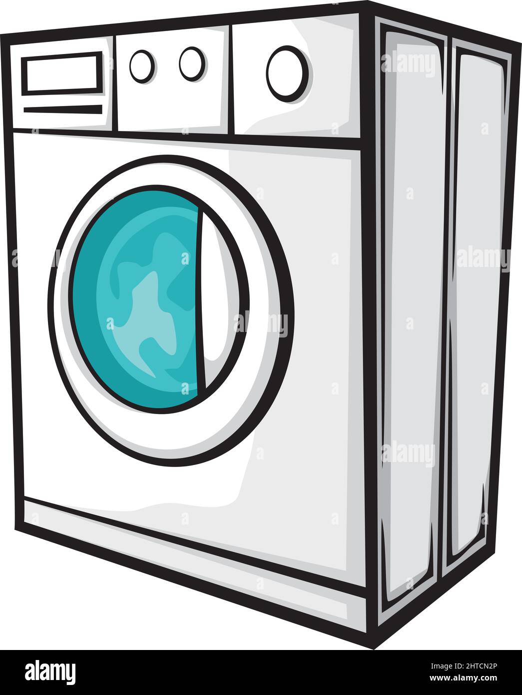 Ilustración vectorial de lavadora Imagen Vector de stock - Alamy