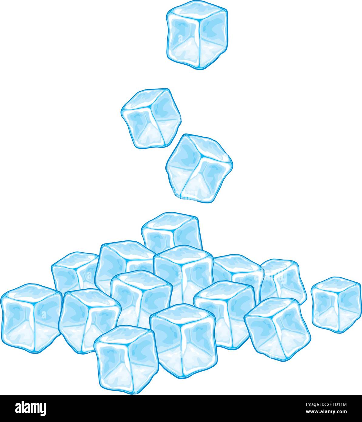 Ilustración vectorial de cubitos de hielo Imagen Vector de stock Alamy