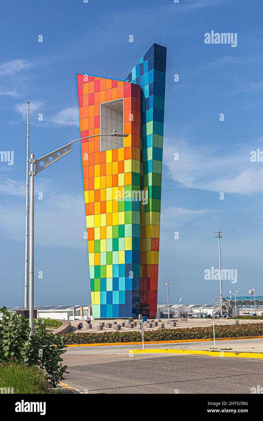 Gran monumento Ventana al Mundo, Barranquilla, Colombia. Foto de stock