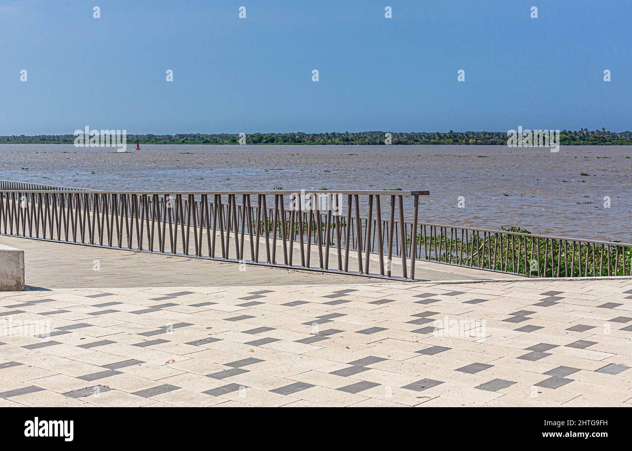 El Gran Malecón del Río Magdalena, Barranquilla, Colombia. Foto de stock