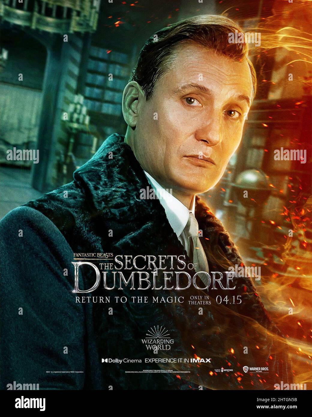 BESTIAS FANTÁSTICAS LOS SECRETOS DE DUMBLEDORE, cartel del personaje, Oliver Masucci, 2022