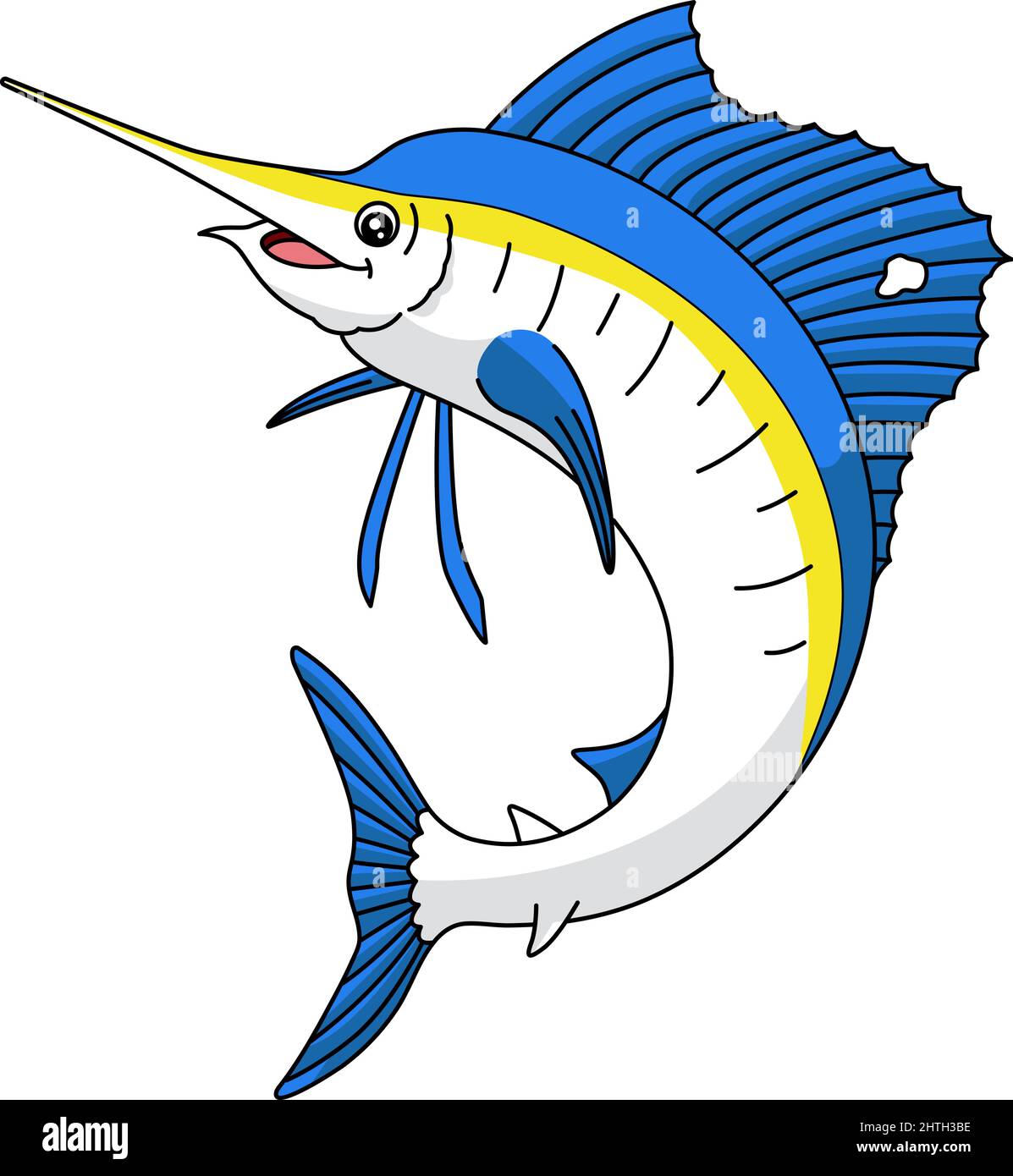 Sail Fish Cartoon Clipart Ilustración Imagen Vector de stock - Alamy