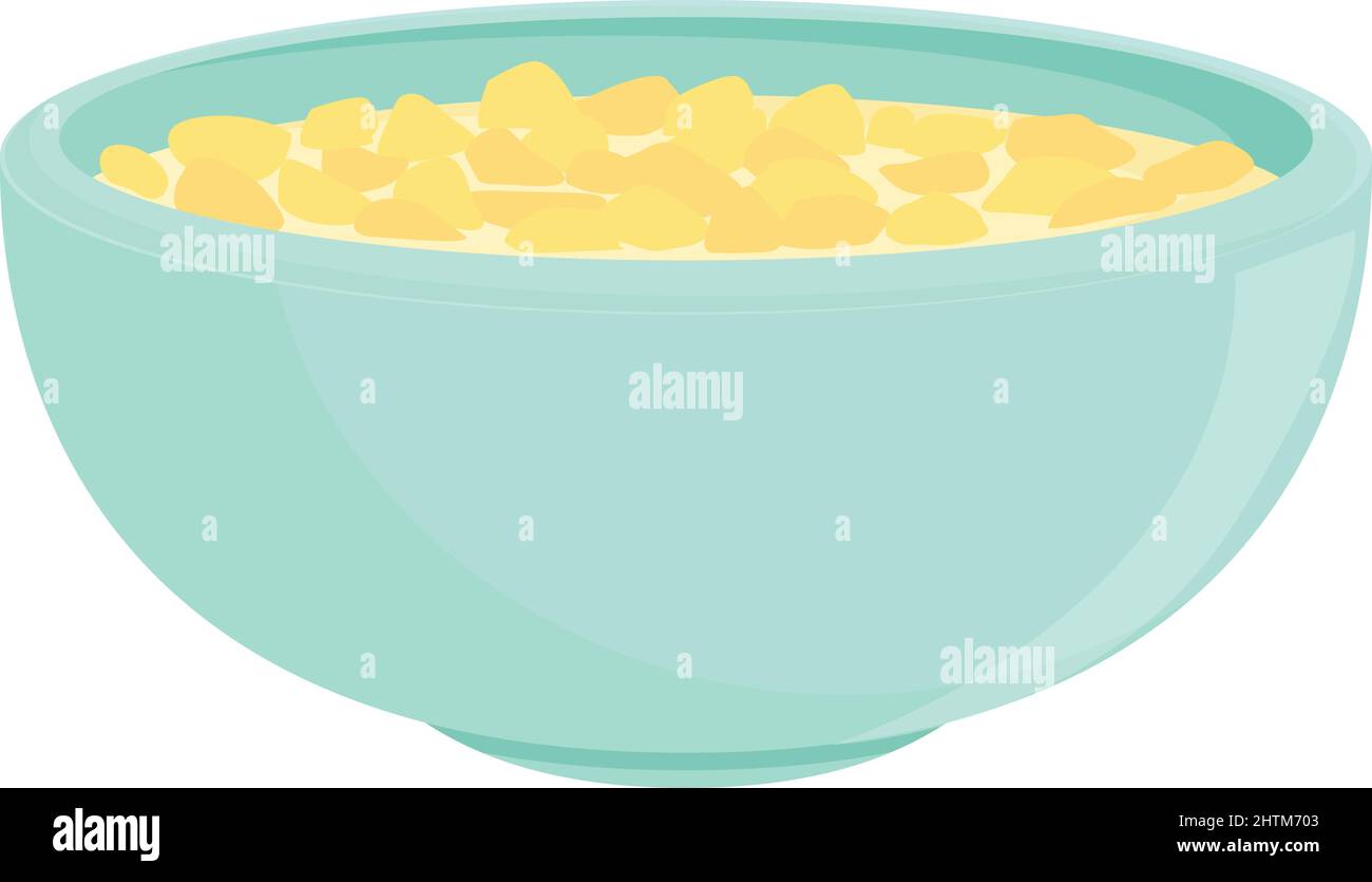 Cereal plato de desayuno icono de vector de dibujos animados. Maíz de leche. Comer comida Imagen Vector de stock - Alamy Cereal plato de desayuno icono de vector de dibujos animados. Maíz de leche. Comer comida Imagen Vector de stock - Alamy