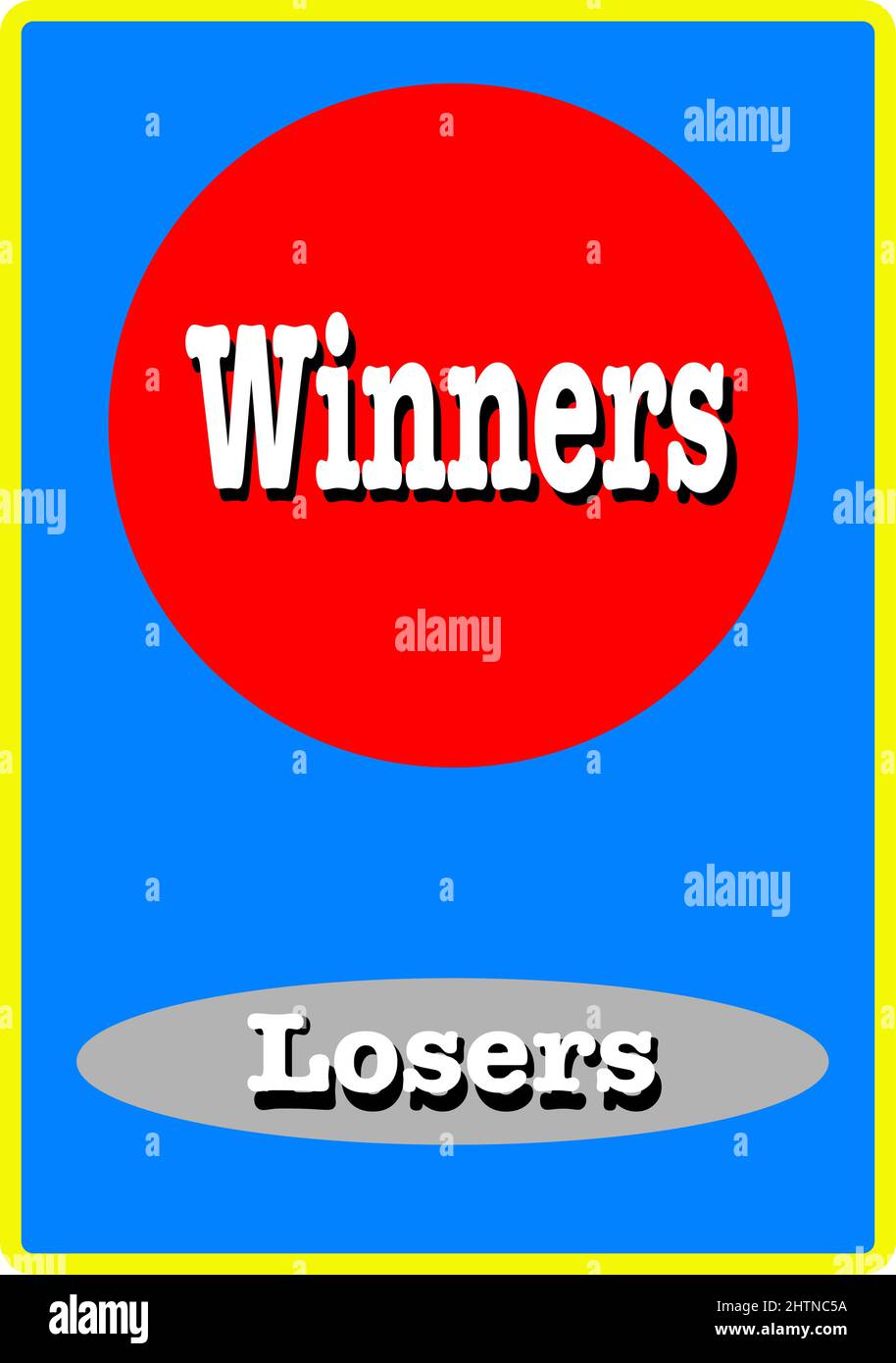 Ganadores perdedores concepto de suerte Ilustración del Vector