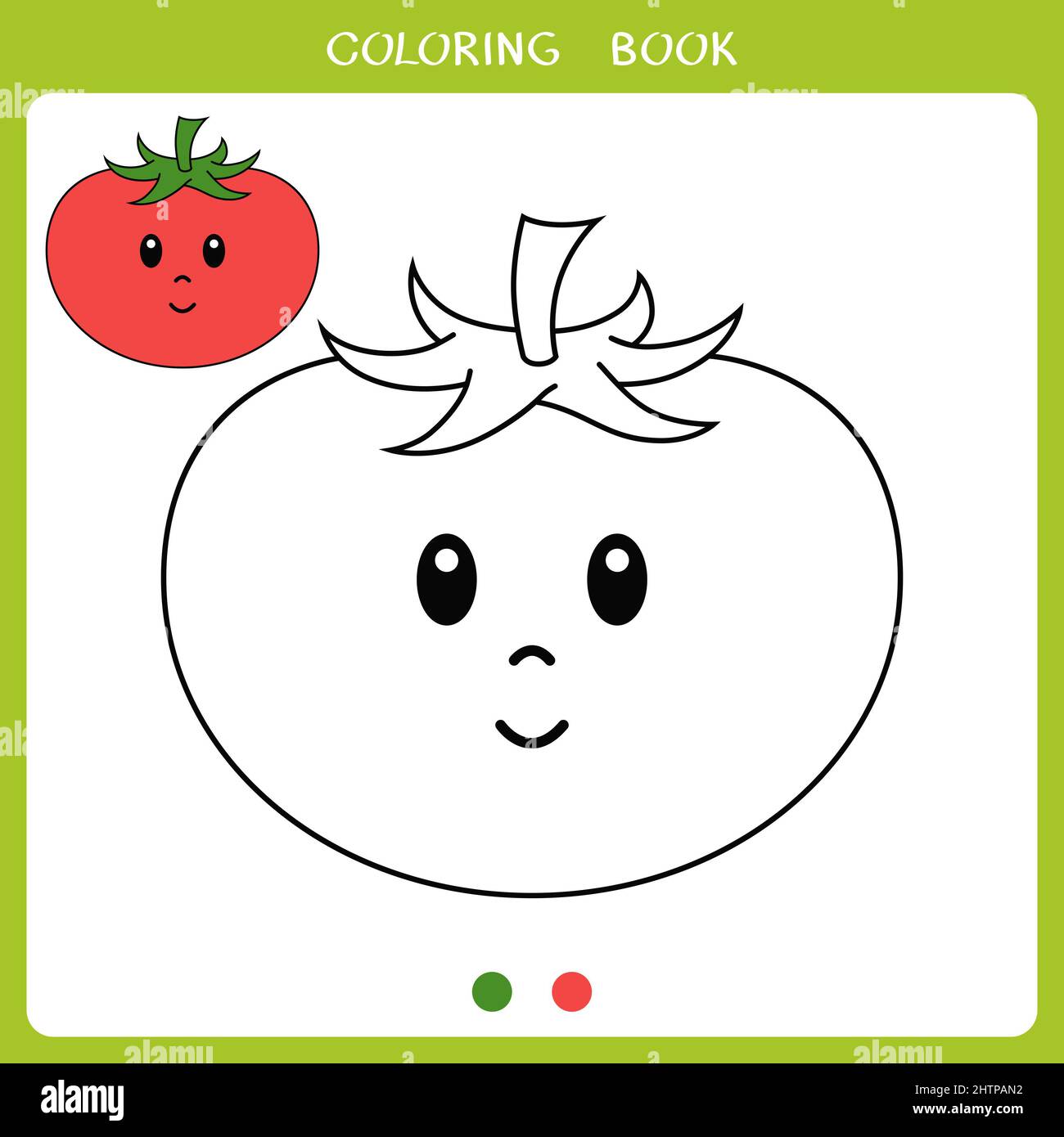 Lindo tomate para colorear libro Fotografía de stock - Alamy