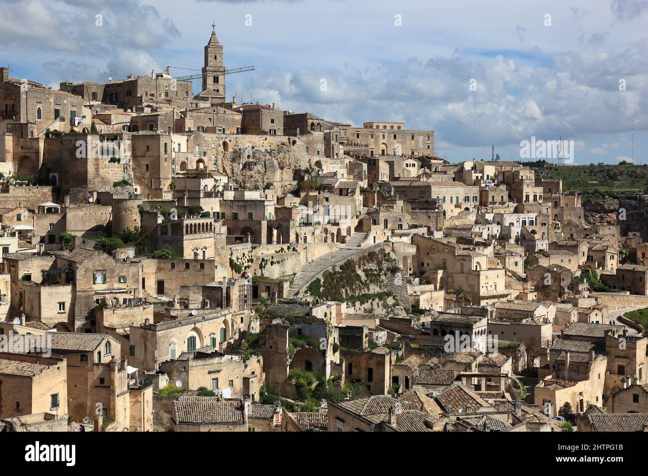 Matera, Basilikata, Italien, Altstadt, Sassi, Höhlensiedlungen Sassi di Matera, UNESCO Weltkulturerbe Foto de stock