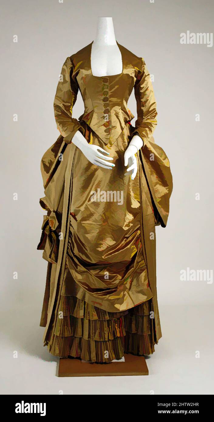 Vestido de Noche, a principios de la década de 1880, American, seda  Fotografía de stock - Alamy